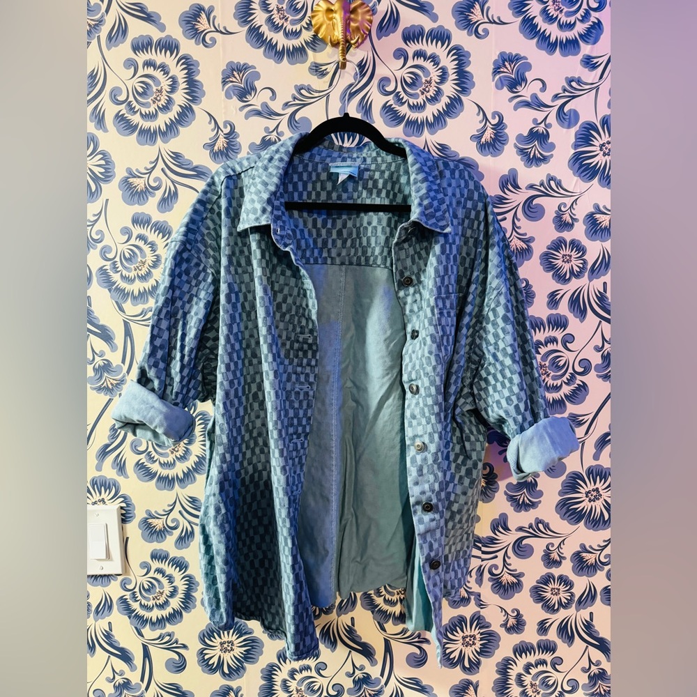 EUC Checkerboard Future Collective Shacket 1X